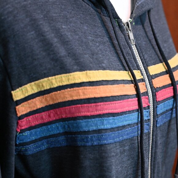 Aviator Nation 5 Stripe Size Medium Dark Grey - Picture 6 of 9